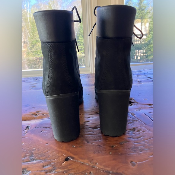 Black Timberland Allington lace-up booties size US 8.5 - Picture 4 of 5